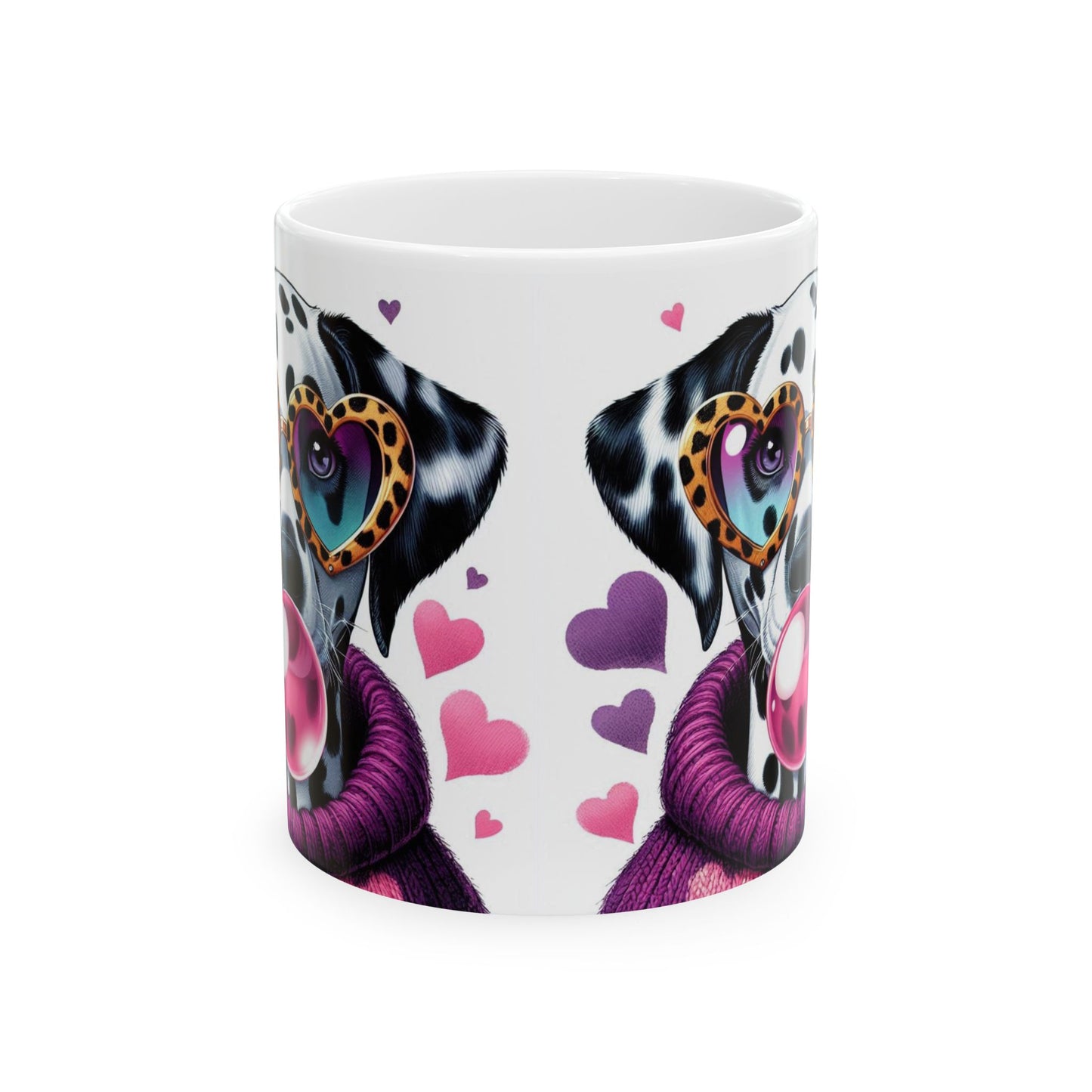 Dalmatian Dreams in Pink and Purple Mug