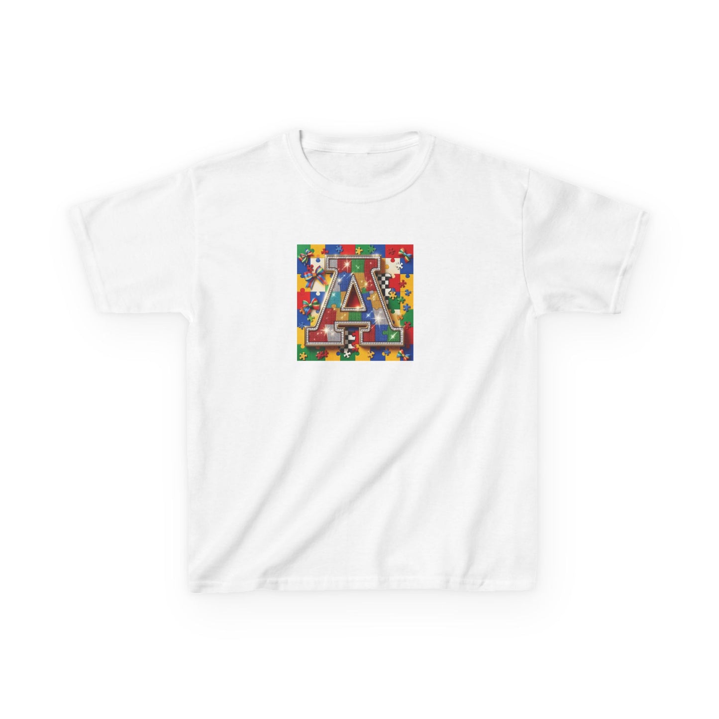 Colorful Puzzle Letter A for Kids Autism T-Shirt