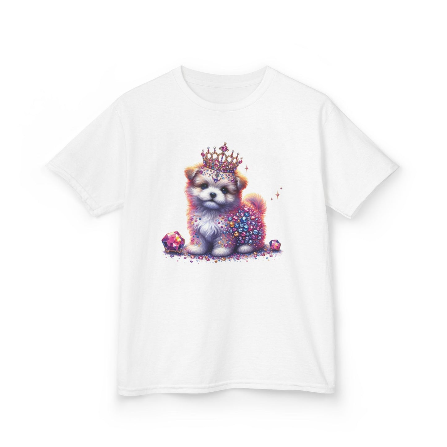 Sparkly Pink Puppy Kids Tee