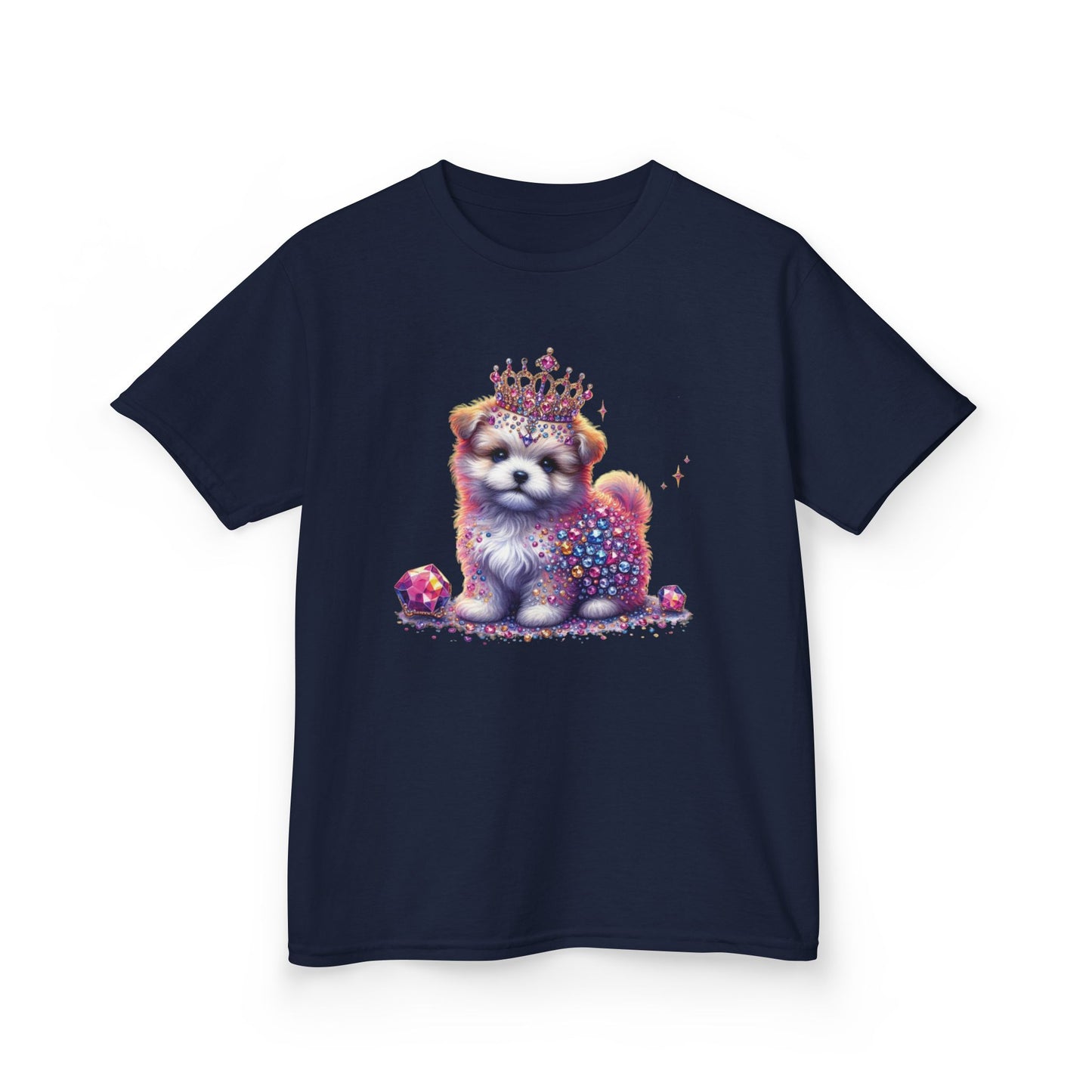 Sparkly Pink Puppy Kids Tee