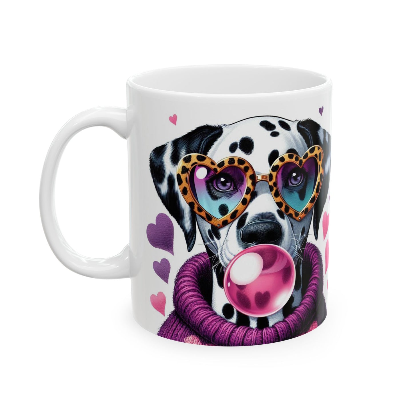 Dalmatian Dreams in Pink and Purple Mug