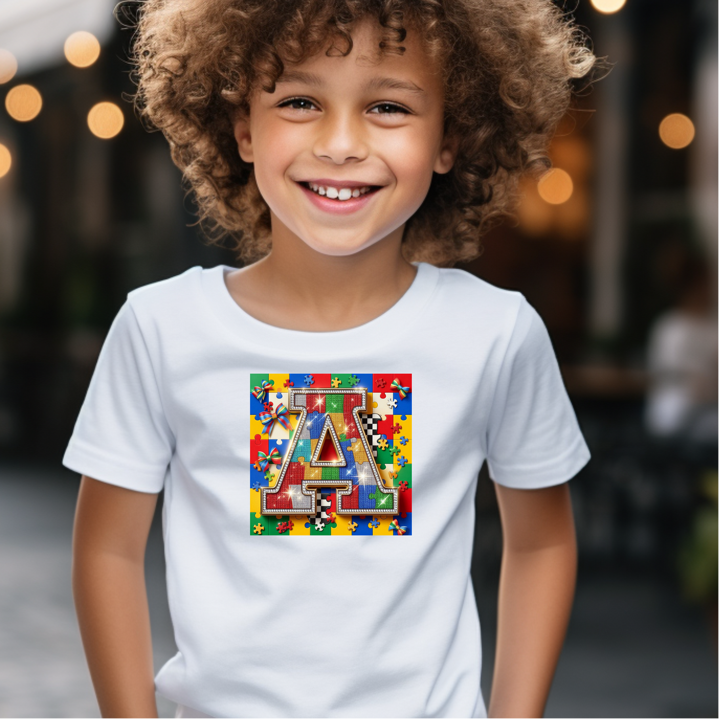 Colorful Puzzle Letter A for Kids Autism T-Shirt