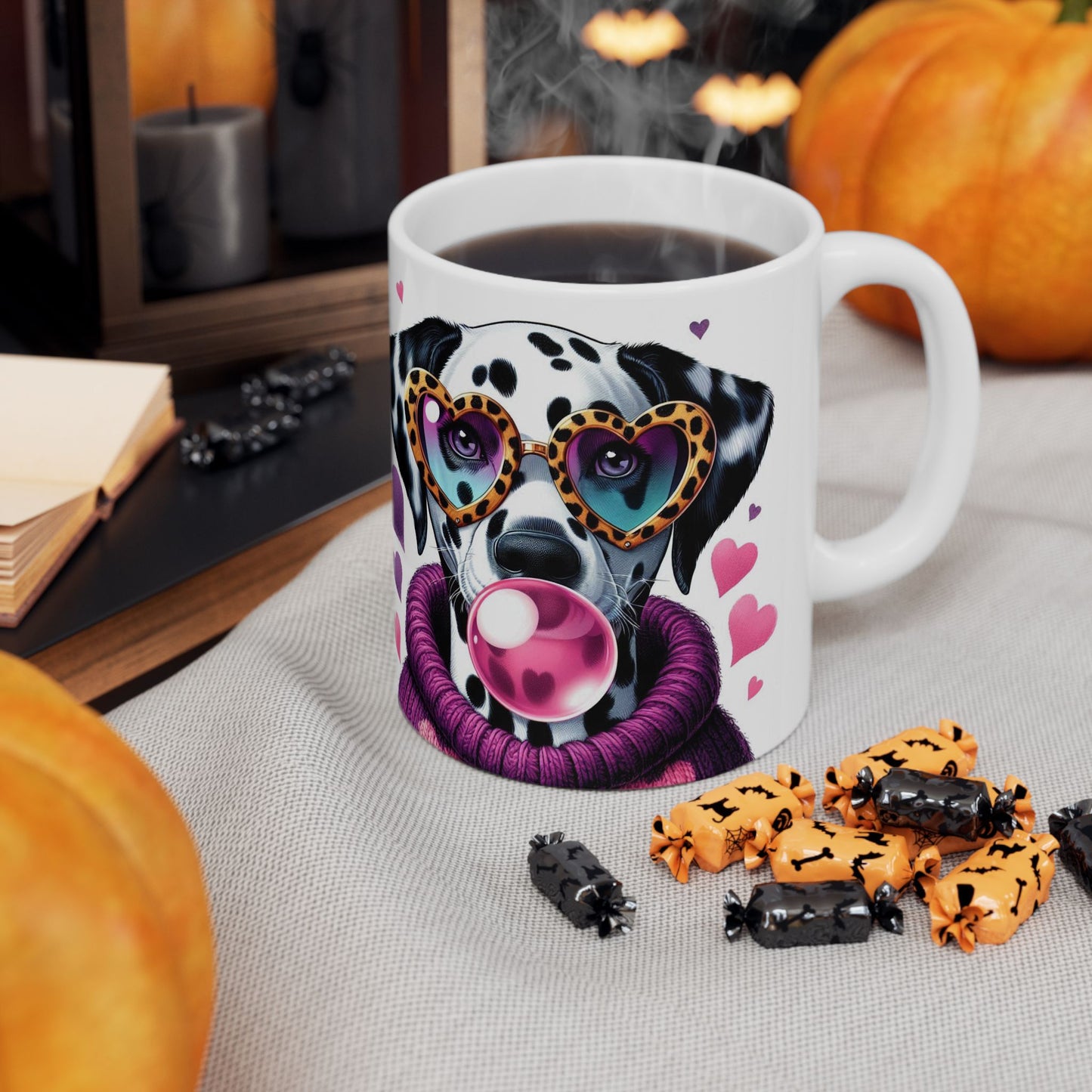 Dalmatian Dreams in Pink and Purple Mug