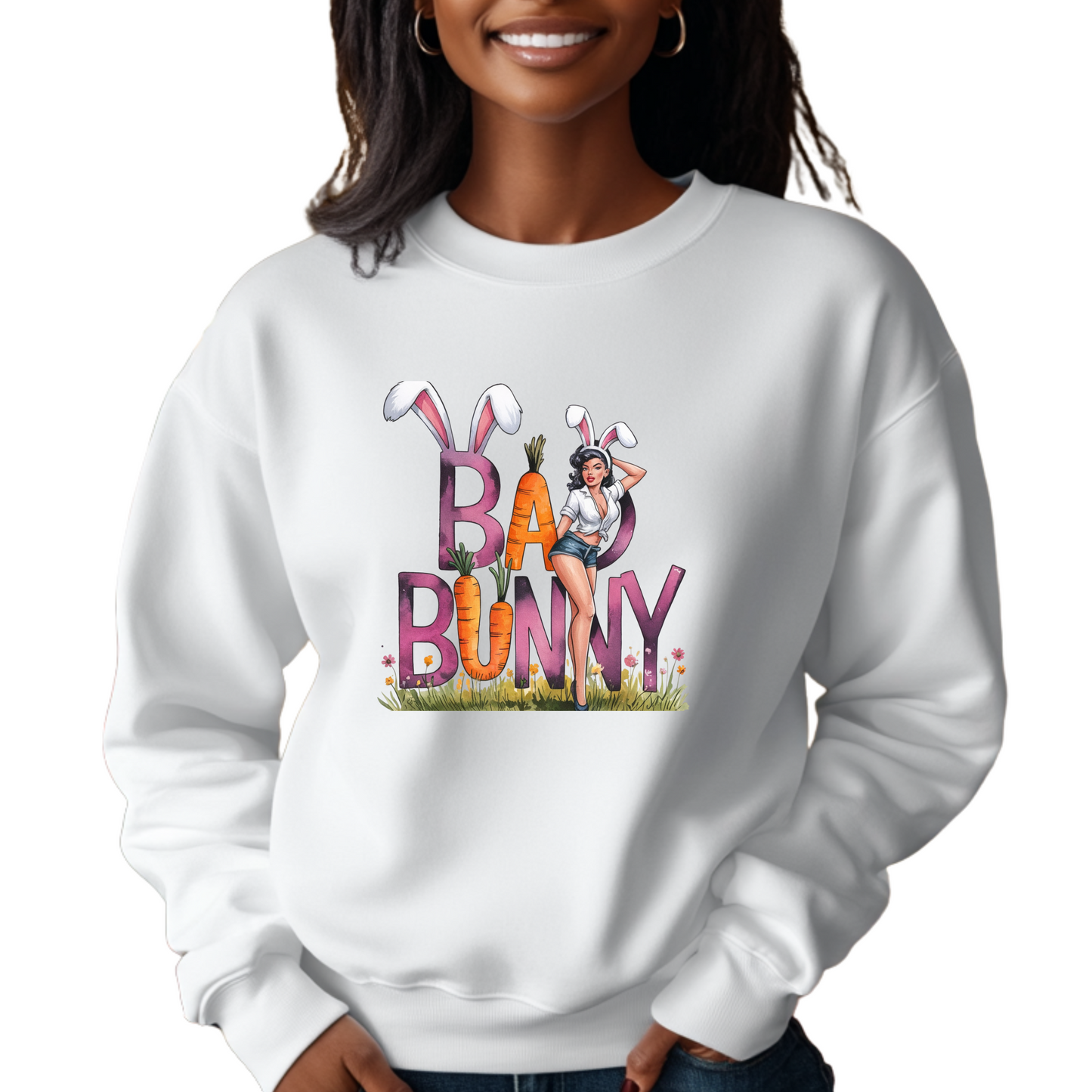 Pin-Up Bunny Babe Sweatshirt