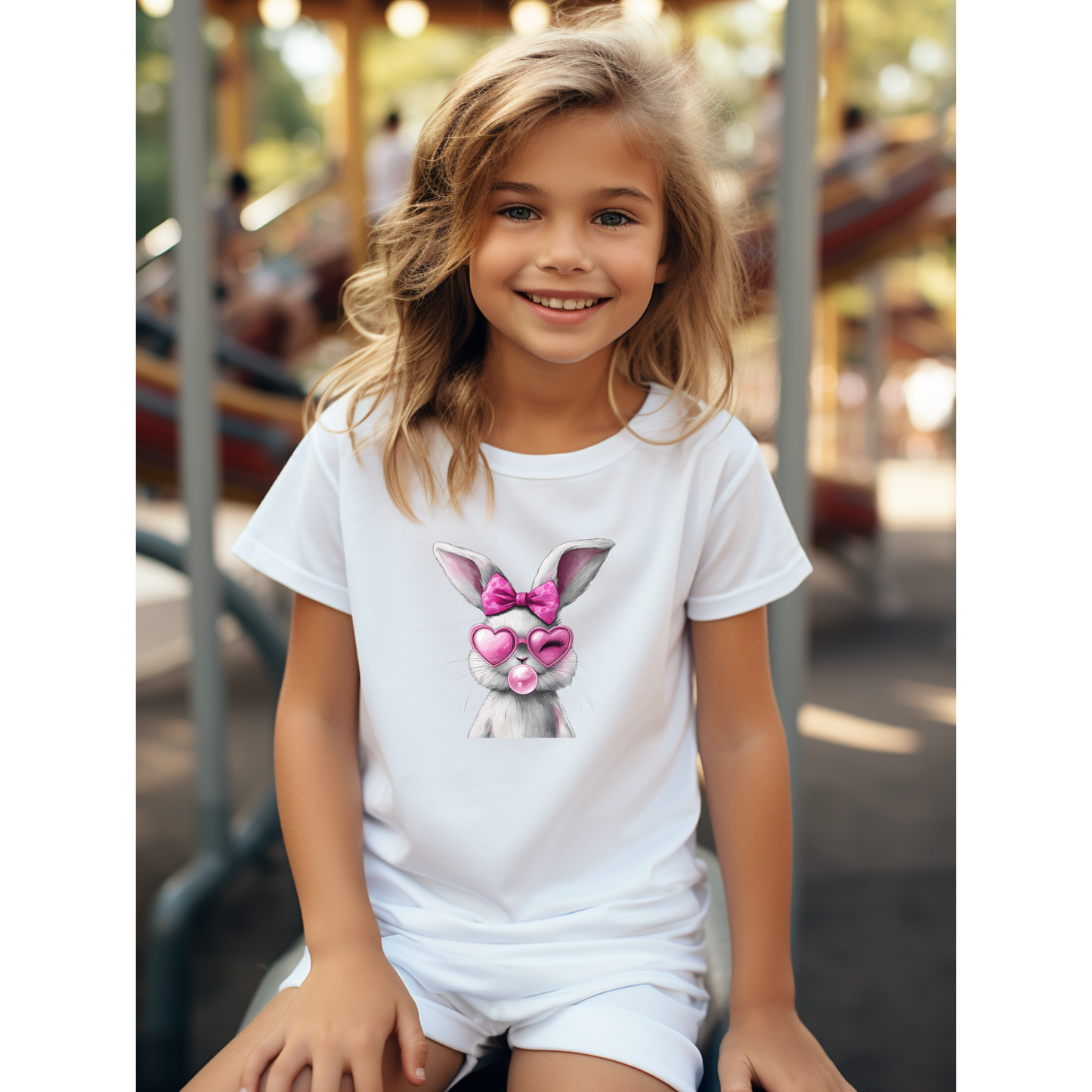 Cute Bunny Love Kids Tee