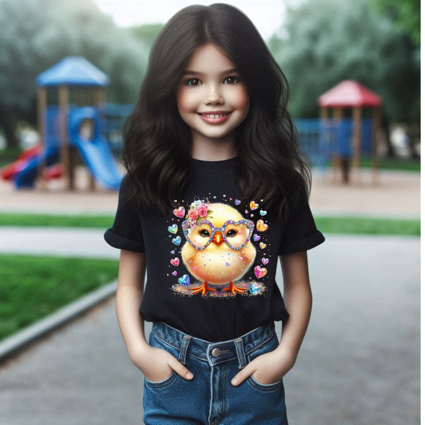 Sparkle Chick Vibes Kid Tee