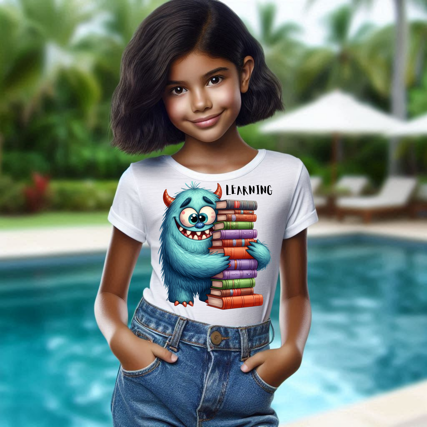 Kids Reading Monster Tee