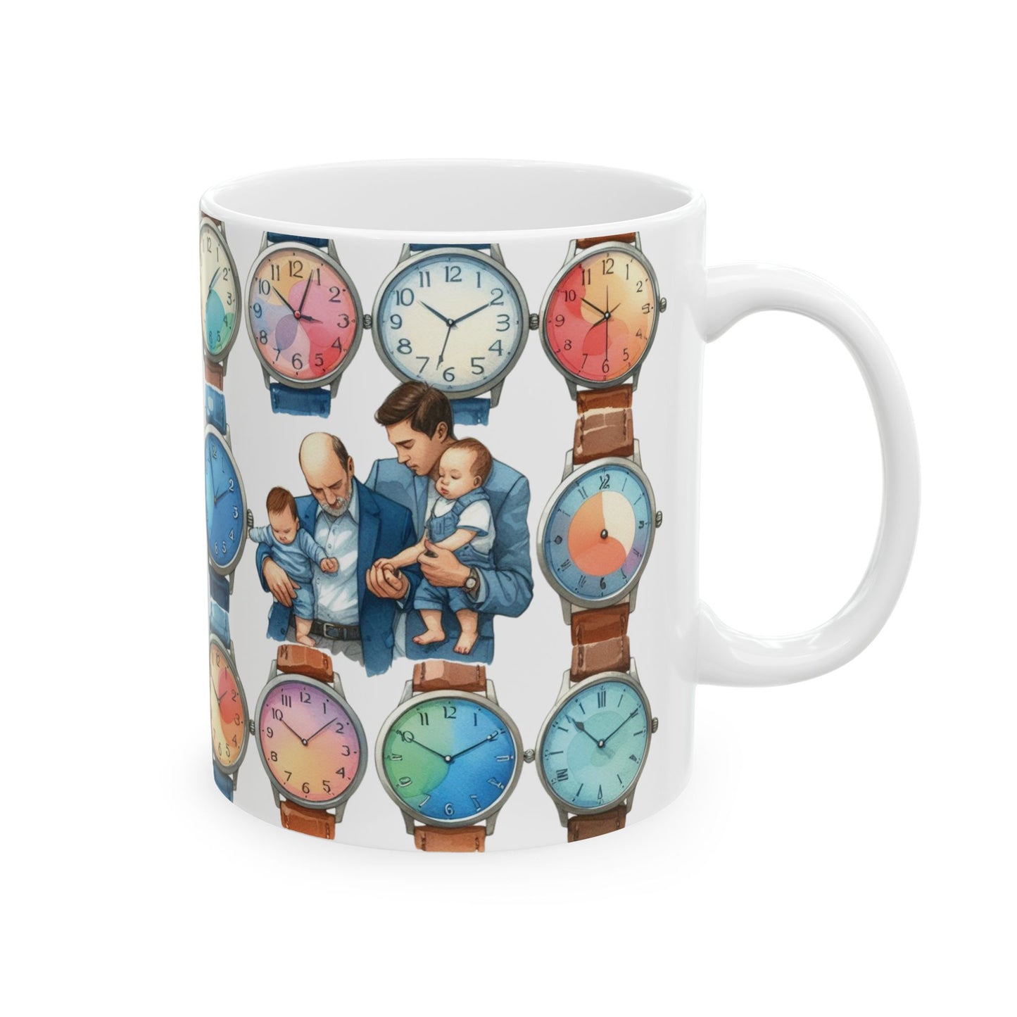 DAD'S Colorful Clock Mug