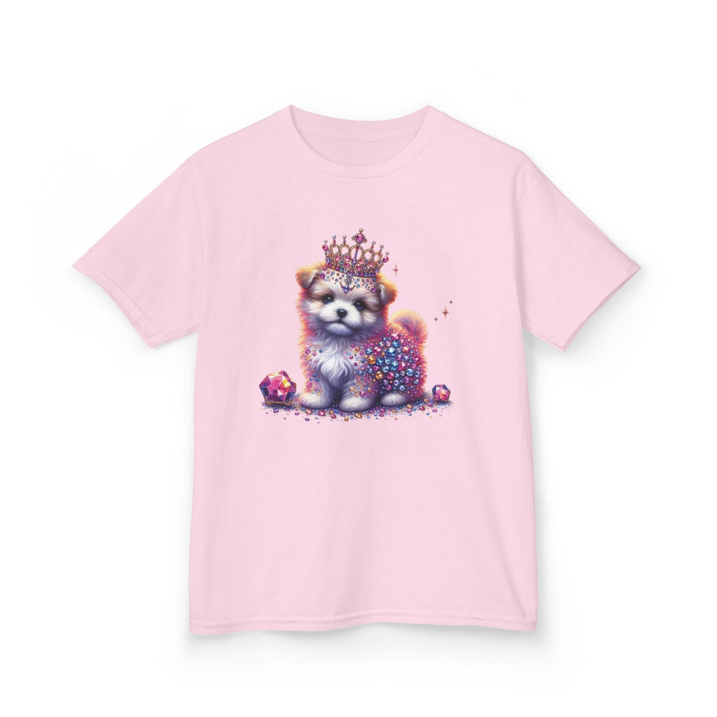 Sparkly Pink Puppy Kids Tee