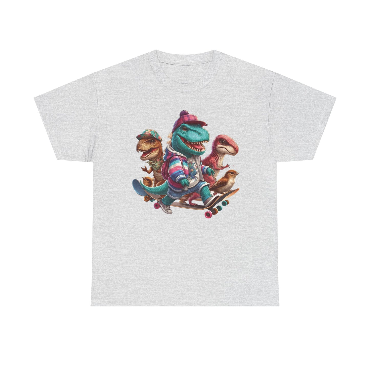 Cool Dinosaur Skateboarding Tee