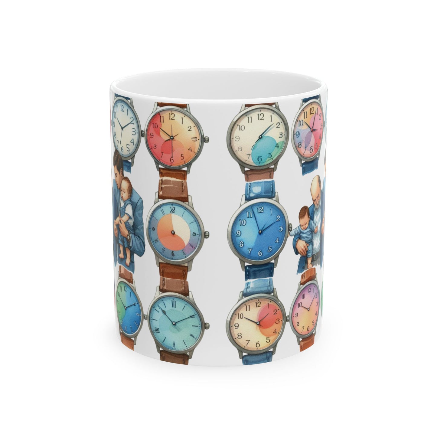DAD'S Colorful Clock Mug