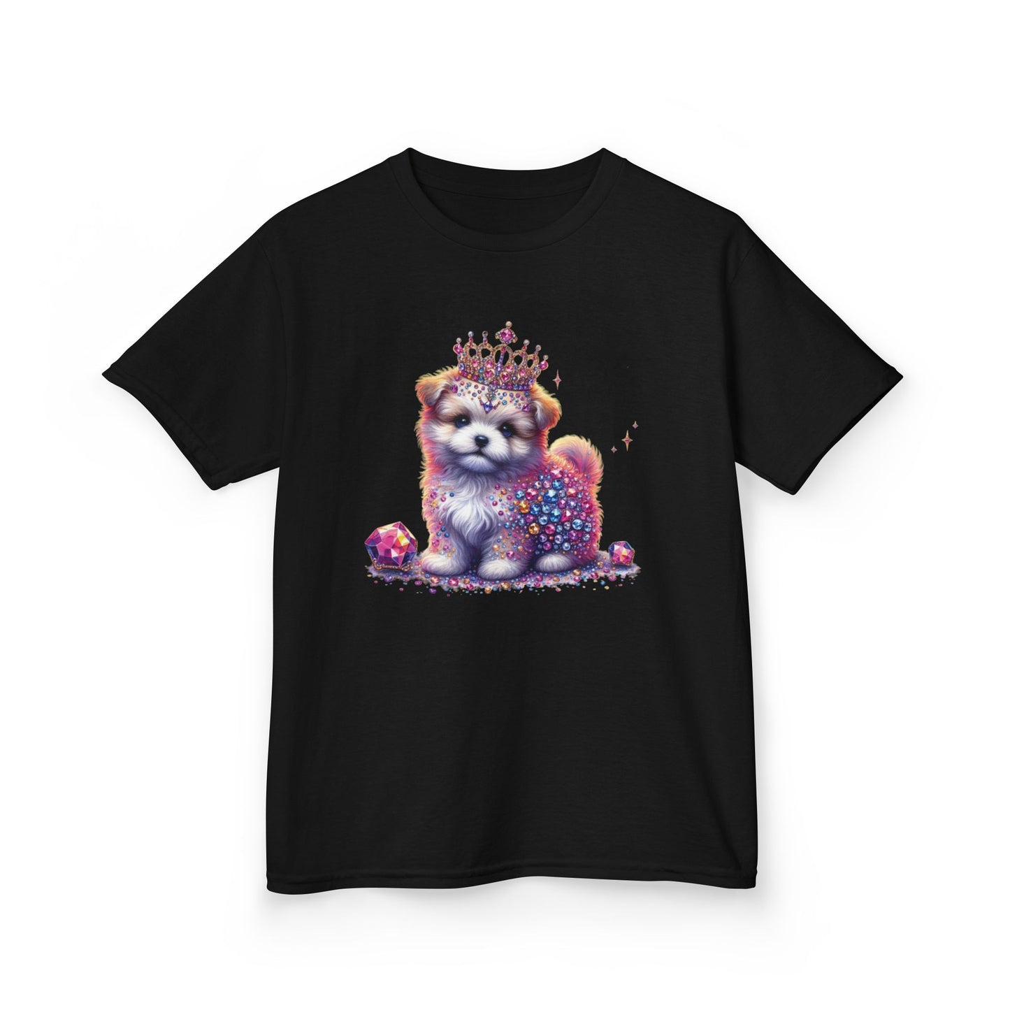 Sparkly Pink Puppy Kids Tee
