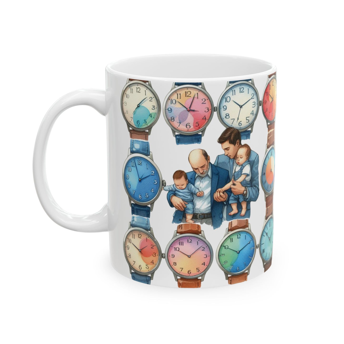 DAD'S Colorful Clock Mug