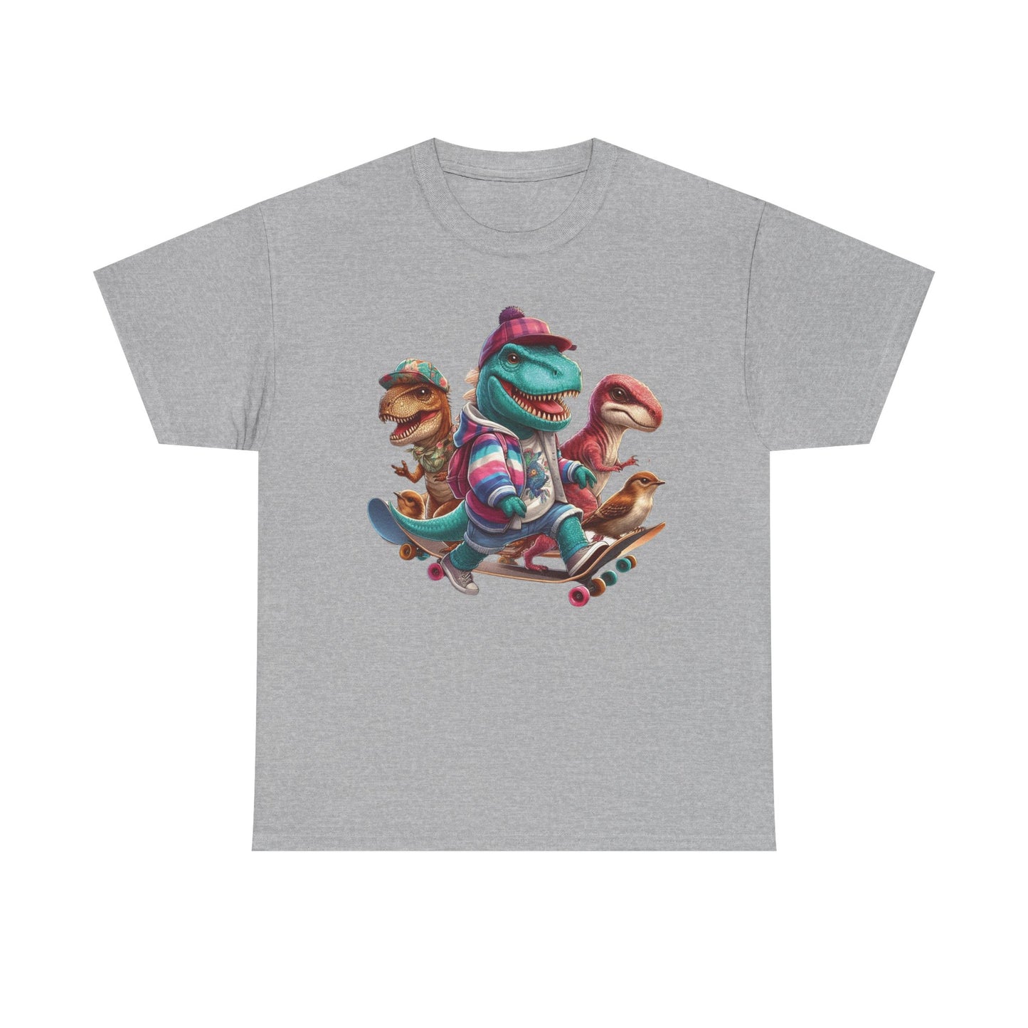 Cool Dinosaur Skateboarding Tee