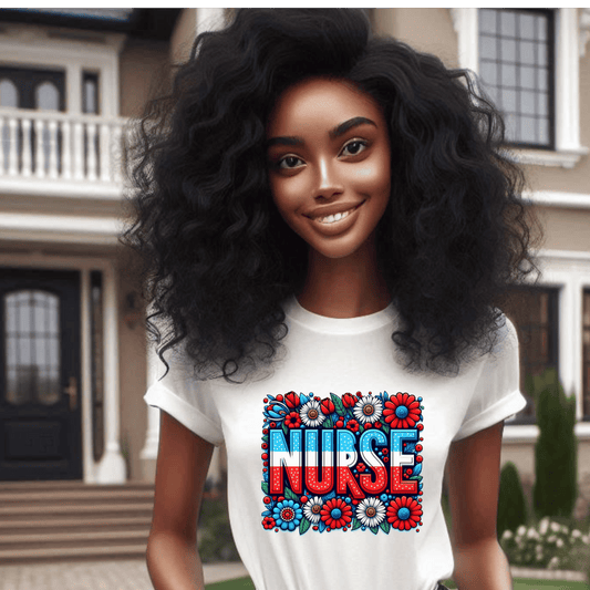 Honoring Nurses in Red, White & Blue T-Shirt