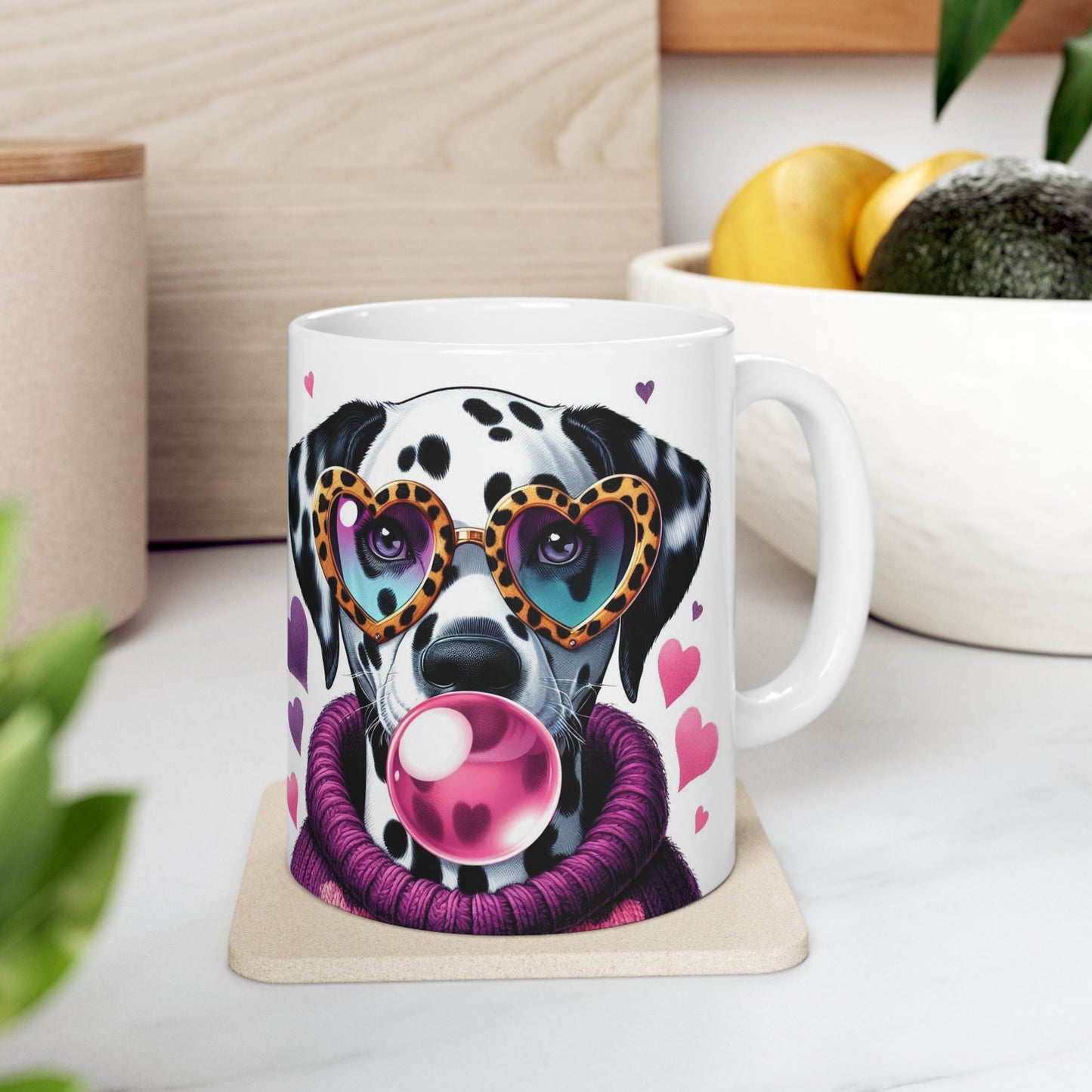 Dalmatian Dreams in Pink and Purple Mug