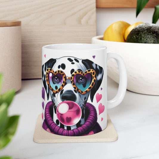 Dalmatian Dreams in Pink and Purple Mug