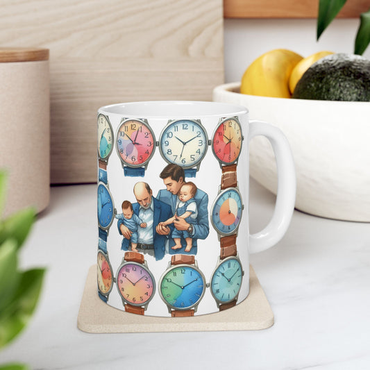 DAD'S Colorful Clock Mug