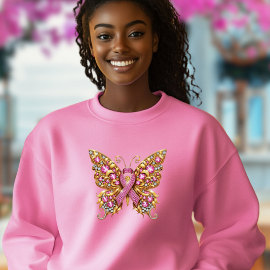 Pink Butterfly Awareness Sweatshirt