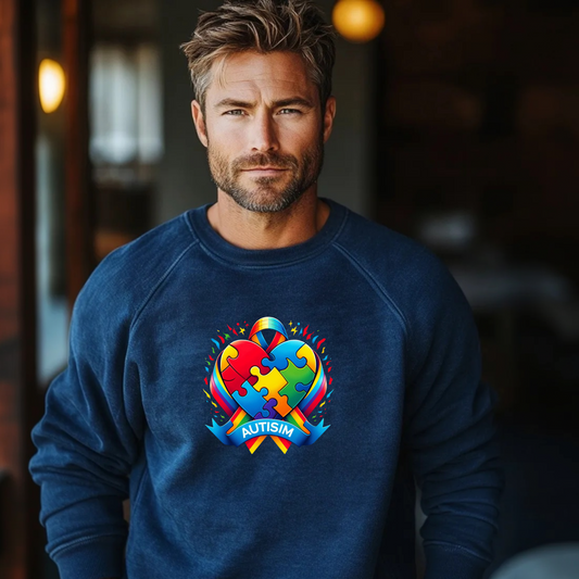 Stand for Autism Puzzle Ribbon Autism Sweatshirt