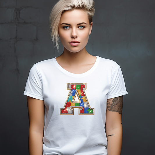 Shine Bright Autism "A" Tee