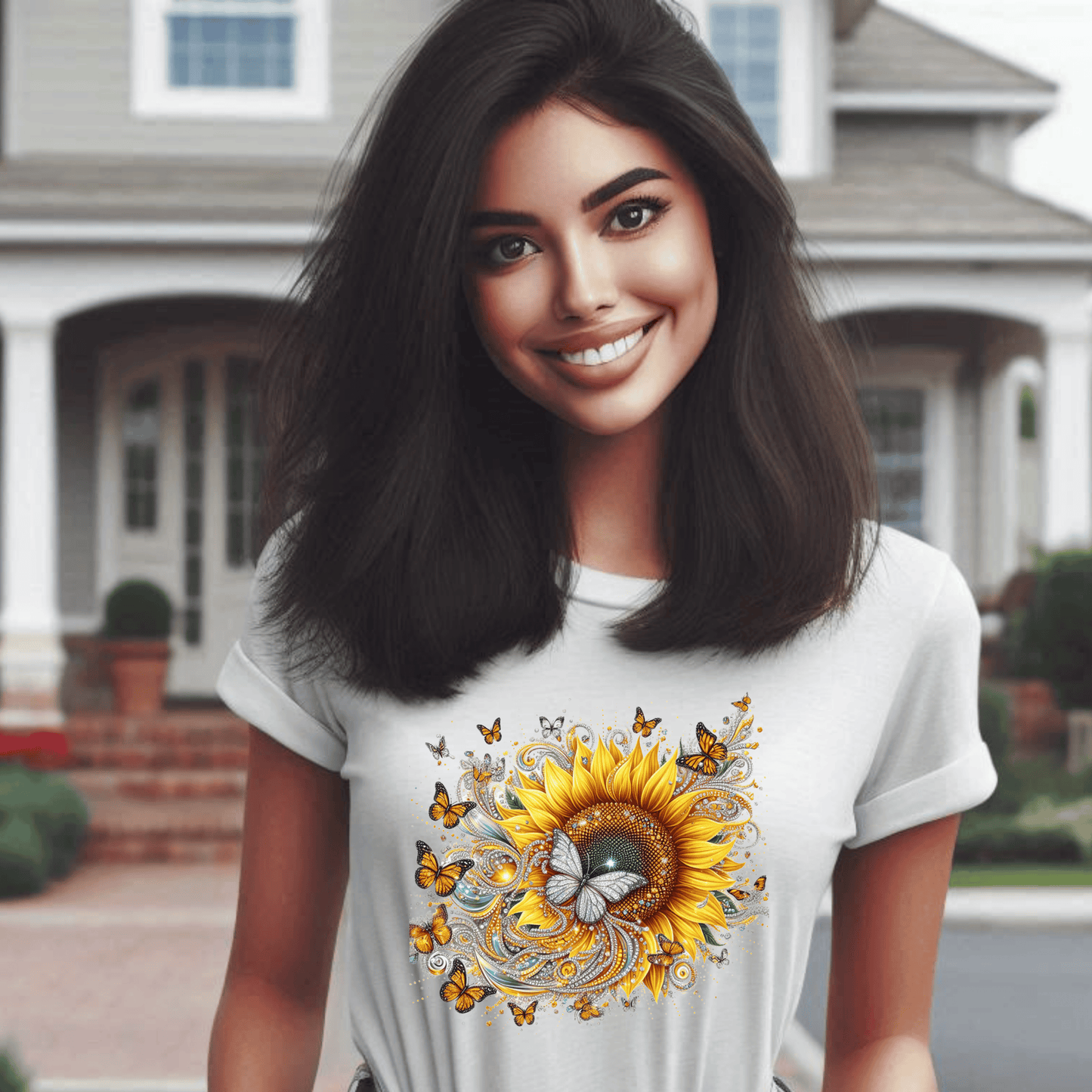 "Sunflower Golden Bloom Fantasy" T-Shirt