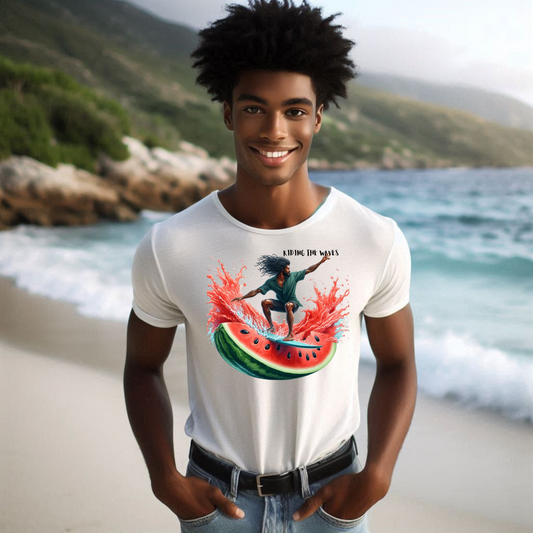 Riding the Waves with Watermelon Tee