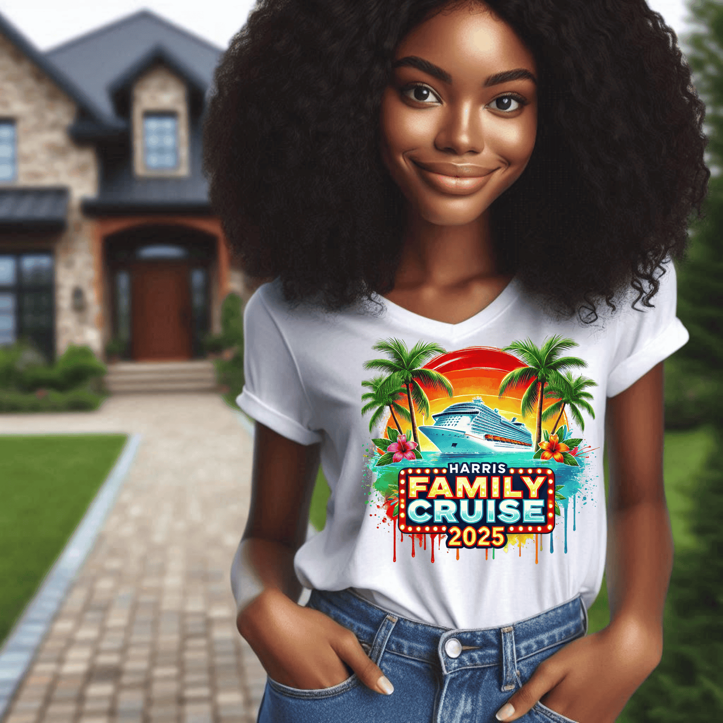 Harris Custom Family Cruise 2025 T-Shirt