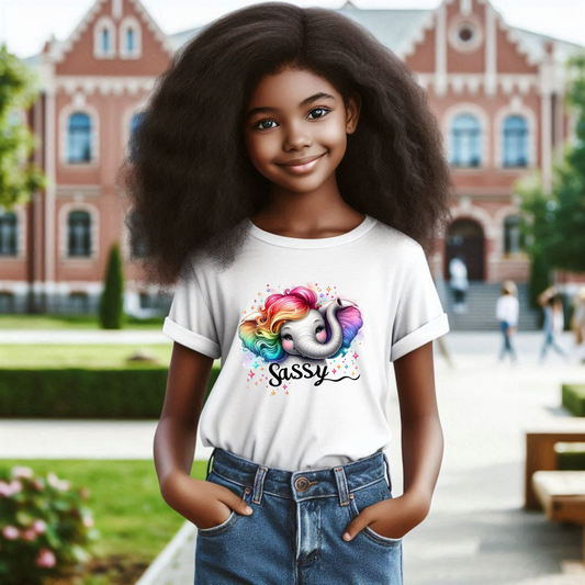 Sassy Elephant Kids Tee
