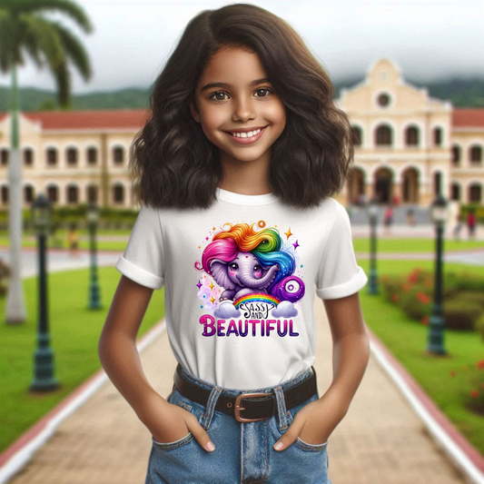 Rainbow Spirit Elephant Kids Tee