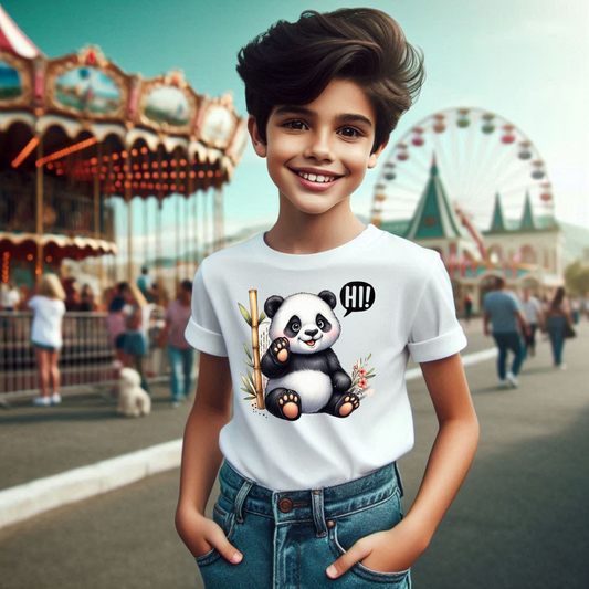Panda Says Hi Kids Tee
