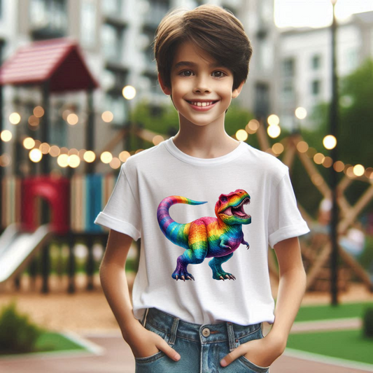 Colorful Dino Power T-Rex Kids Tee