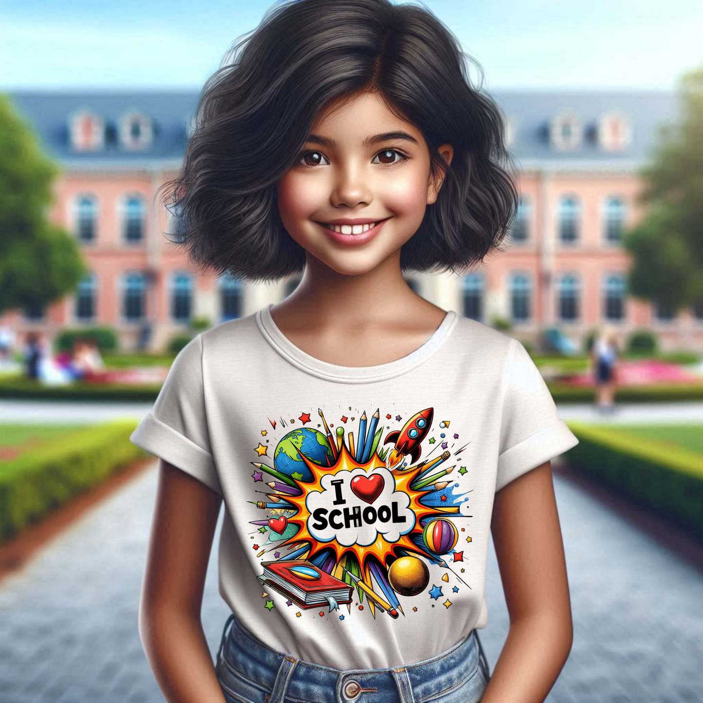 I Love School Kids Tee