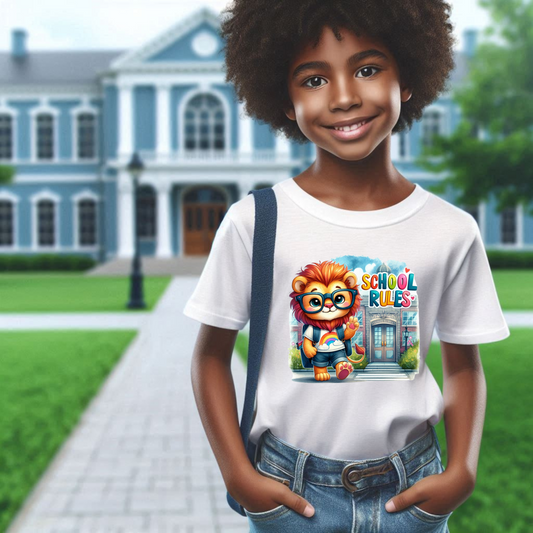 Cute Kids School Rules Tee