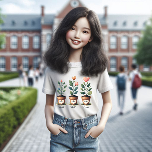 LOVE, KIND and STRONG Kid Tee,