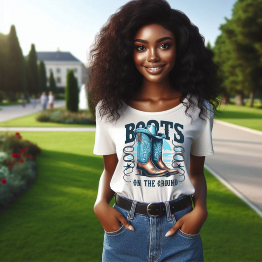 Cowgirl Boots on the Ground Tee